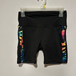 Pink active bike shorts.